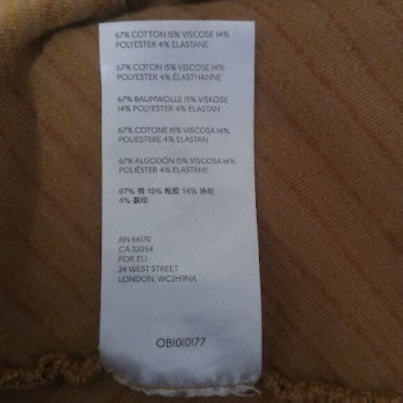 FREE PEOPLE | Gold Ribbed Velvet Slim Fit Pull-On Flare Pants 70s Festival M - Picture 13 of 14